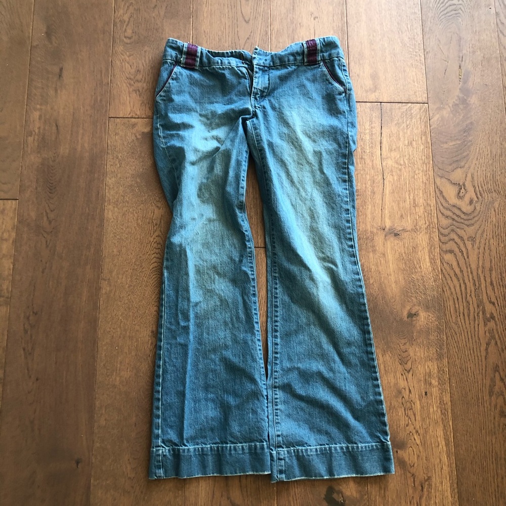 Tara Jarmon purple trim jeans